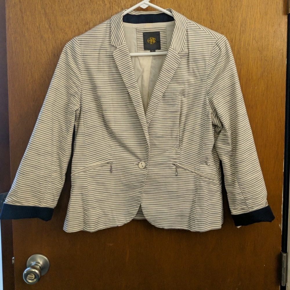 Blue striped blazer